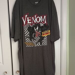 Marvel Venom Graphic T-Shirt - Gray Sz 4XL Novelty Casual